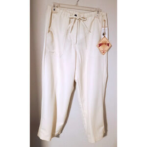 Caribbean Joe Ivory Cream Wide Leg Crop Pants Sz M NWT
